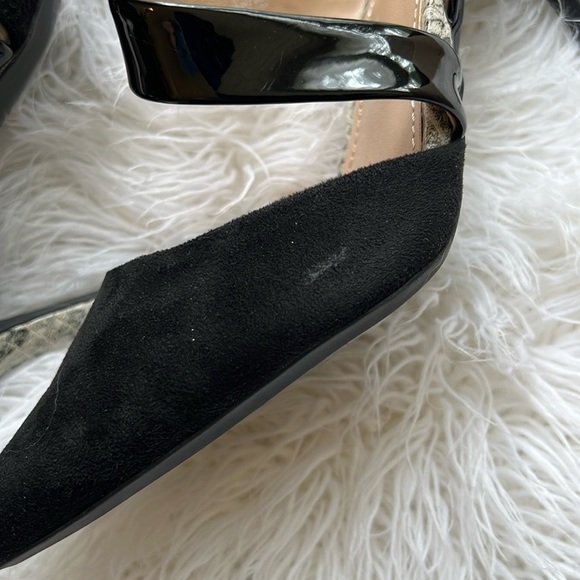 The Limited Black and Python Embossed High Heeled D’Orsay Stiletto Pumps  8.5 - Picture 4 of 7